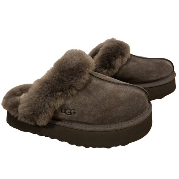 UGG Gray Slip-On Platform Slippers | Women’s Size 9 - Picture 2 of 10